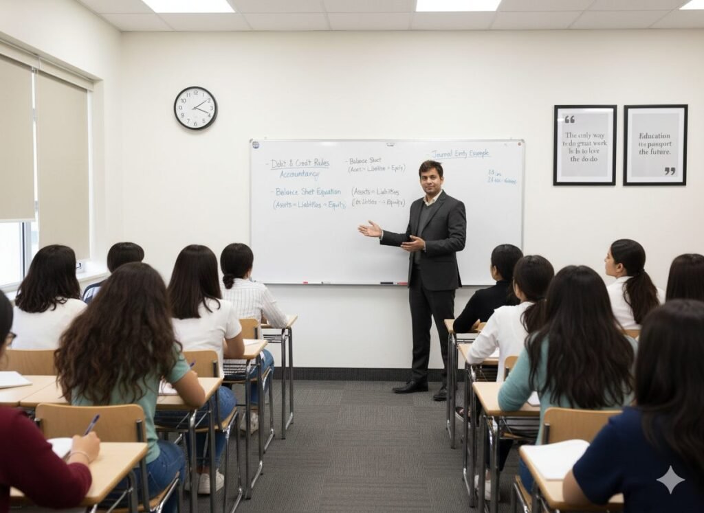 CA Varun Varshney taking accounting coaching class